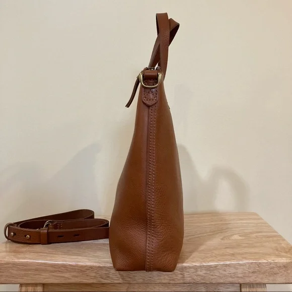 Madewell Mini Transport Crossbody Bag in English Saddle Natural